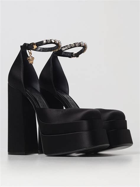 Scarpe con tacco da donna Versace nero 